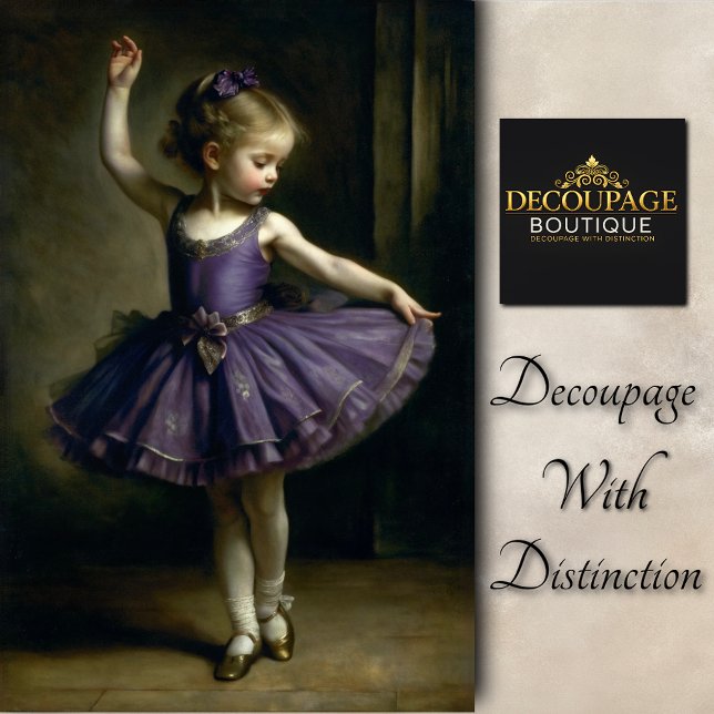Young Vintage Ballerina in Violet Decoupage Tissue Paper (Young Vintage Ballerina in Violet Decoupage Tissue Paper)
