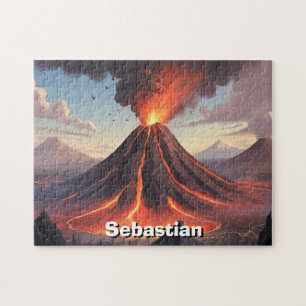 Young Volcano Scientist Personalised Jigsaw Puzzle