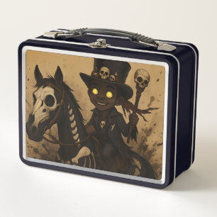 Young Voodoo Doc on Skull Horse Metal Lunch Box