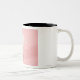 Young white cat 2 Two-Tone coffee mug