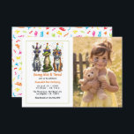 Young Wild and Three Birthday Party Photo Invitation<br><div class="desc">Celebrate your little one’s big day with this fun and playful "Young Wild and Three" birthday invitation! Featuring adorable party animals in sunglasses and hats, festive confetti details, and space for your child’s photo, this design is perfect for a 3rd birthday party full of joy and laughter. Personalise with your...</div>