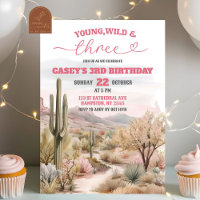 Young Wild and Three Desert Cowgirl Birthday