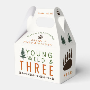 Young Wild and Three Forest Birthday Favour Box