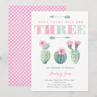 Young Wild and Three Free, Cactus Party Invites