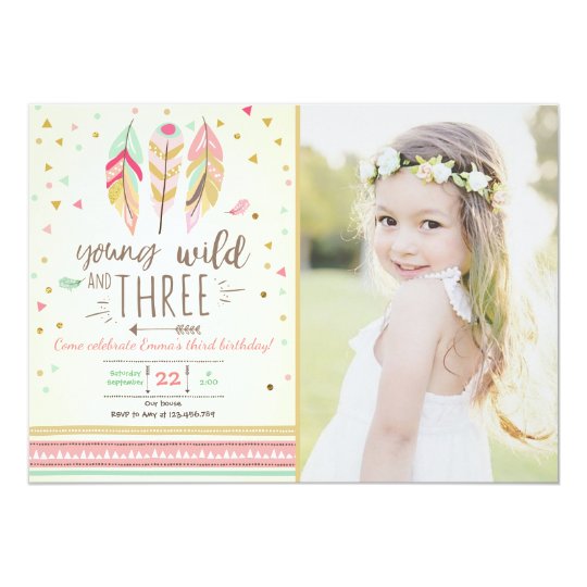 Young wild and three invite Girl Pink Gold 3rd