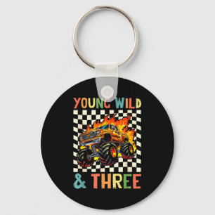 Young Wild And Three Monster Truck 3rd Birthday 3y Key Ring