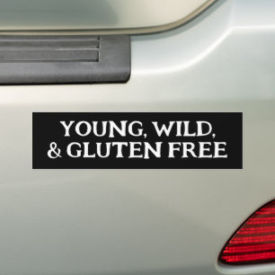 Young Wild Gluten Free  Bumper Sticker