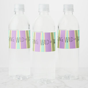 Young, Wild & Three B-Day Water Label Cools