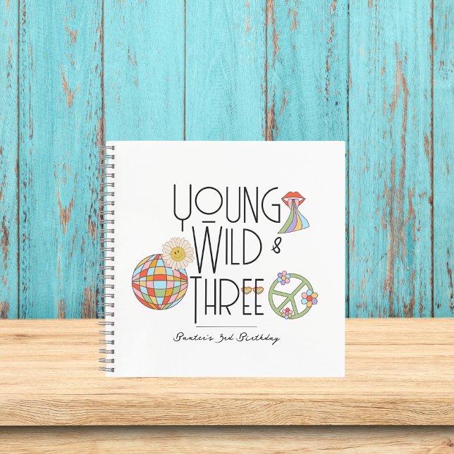 Young, Wild & Three | Birthday Guest Book | Boho (Creator Uploaded)