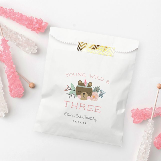 Young, Wild & Three Birthday Party Favour Bag (Creator Uploaded)