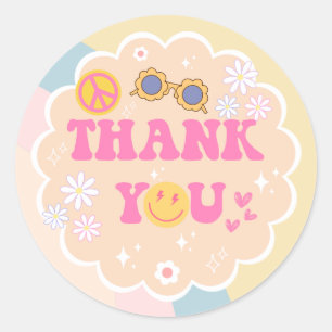 Young, Wild & Three Birthday Thank You Sticker
