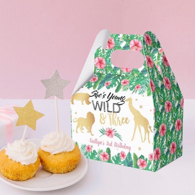 Young Wild & Three Girls Third Birthday Favour Box (Creator Uploaded)