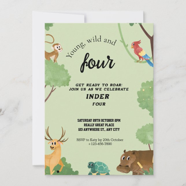 young wild three invitation (Front)