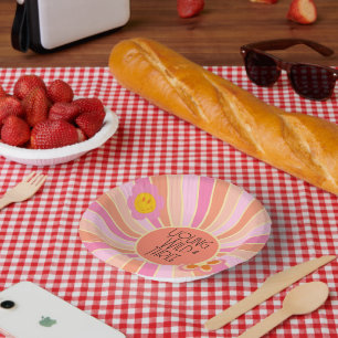 Young, Wild & Three   Kid Birthday Bowls   Pink Paper Plate