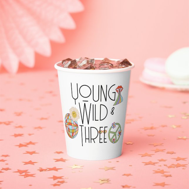 Young, Wild & Three | Kid Birthday Cup | Boho (Insitu)