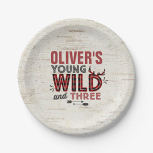 Young Wild & Three Paper Plate Rustic Lumberjack