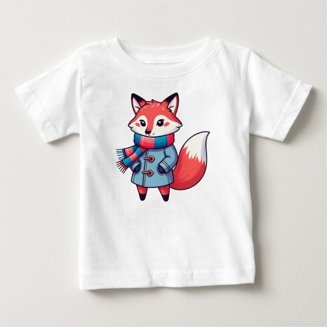 Young winter red fox baby T-Shirt (Front)