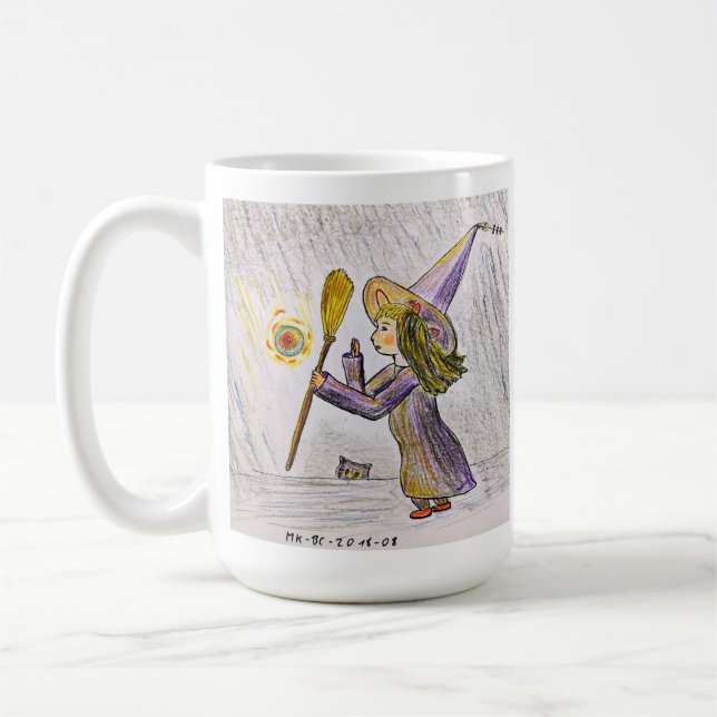 Young Witch on a Journey Coffee Mug (Left)