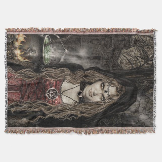 Young Witch Throw Blanket (Front)