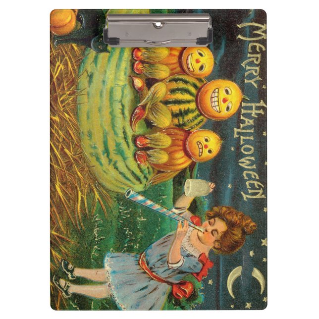 Young Witch's Brew: Pumpkin Men on Magick Altar Clipboard (Front)