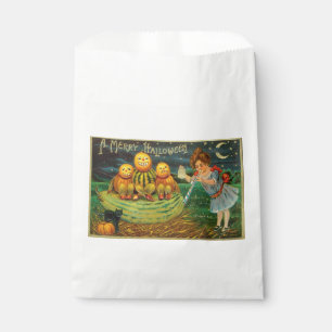 Young Witch's Brew: Pumpkin Men on Magick Altar Favour Bag