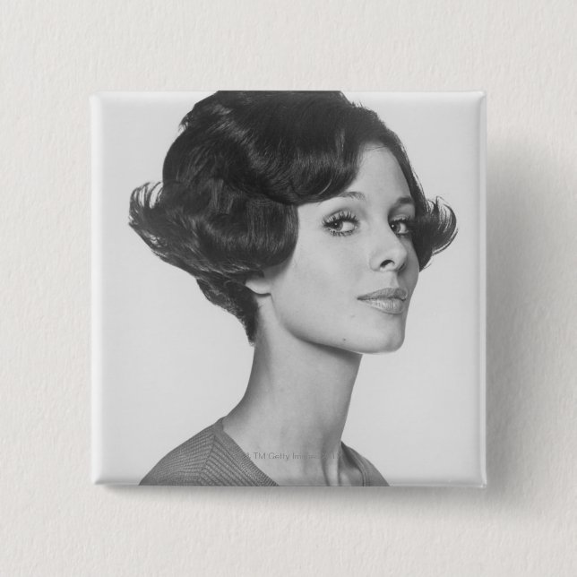 Young Woman 15 Cm Square Badge (Front)