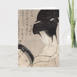 Young woman applying make-up, c.1795-96 card