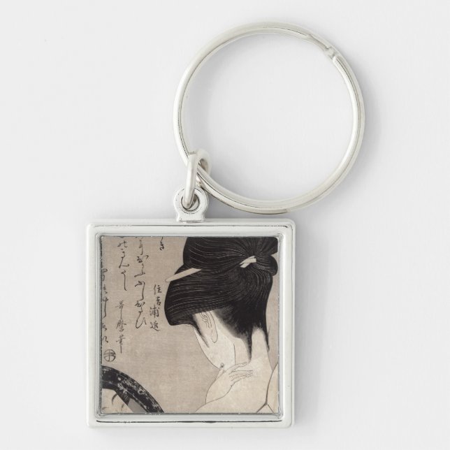 Young woman applying make-up, c.1795-96 key ring (Front)