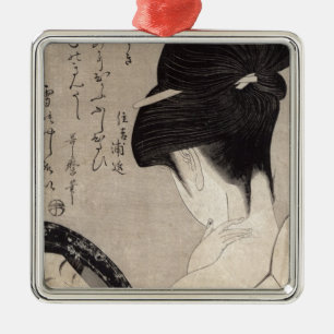 Young woman applying make-up, c.1795-96 metal tree decoration
