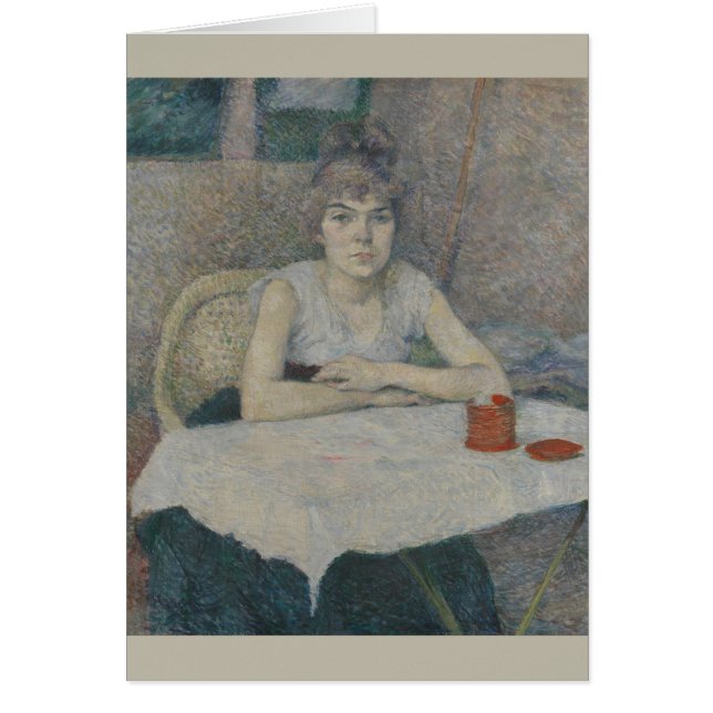 Young Woman at a Table by Henri Toulouse-Lautrec (Front)