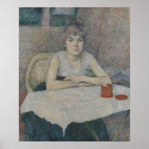 Young Woman at a Table Toulouse-Lautrec Poster