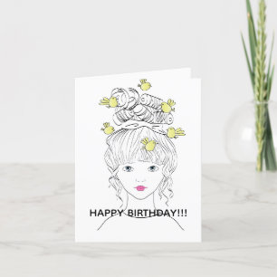 YOUNG WOMAN BIRTHDAY CARD