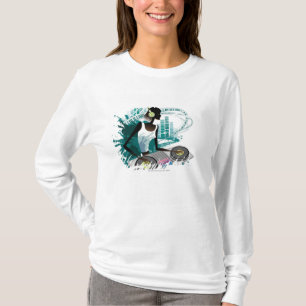 Young woman Dj Using Turntable in Nightclub T-Shirt