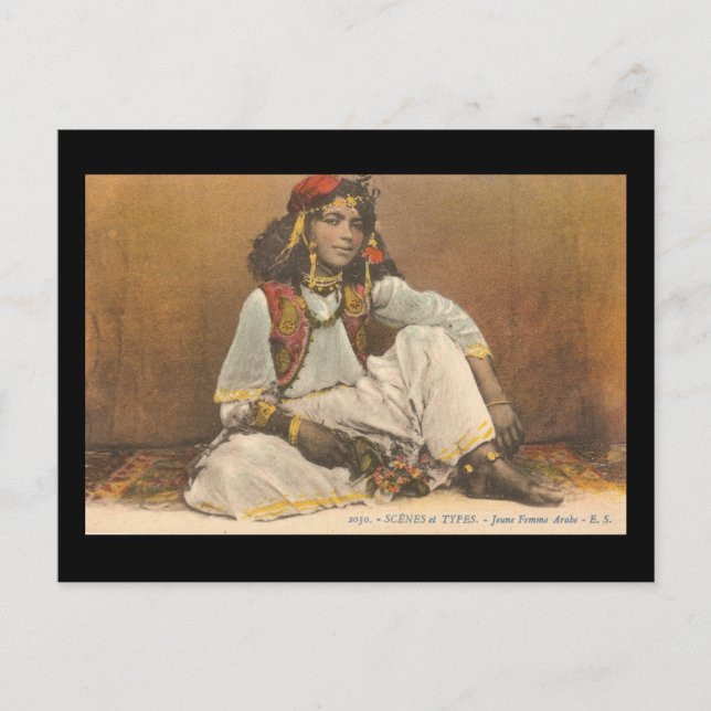 Young Woman From Tunisia 1910 Postcard (Front)