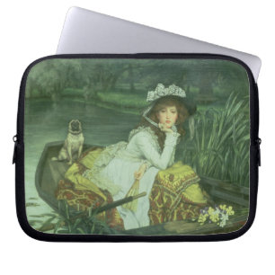 Young Woman in a Boat, or Reflections, c.1870 (oil Laptop Sleeve