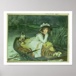 Young Woman in a Boat, or Reflections, c.1870 (oil Poster