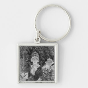Young Woman in a Garden, 1883 Key Ring