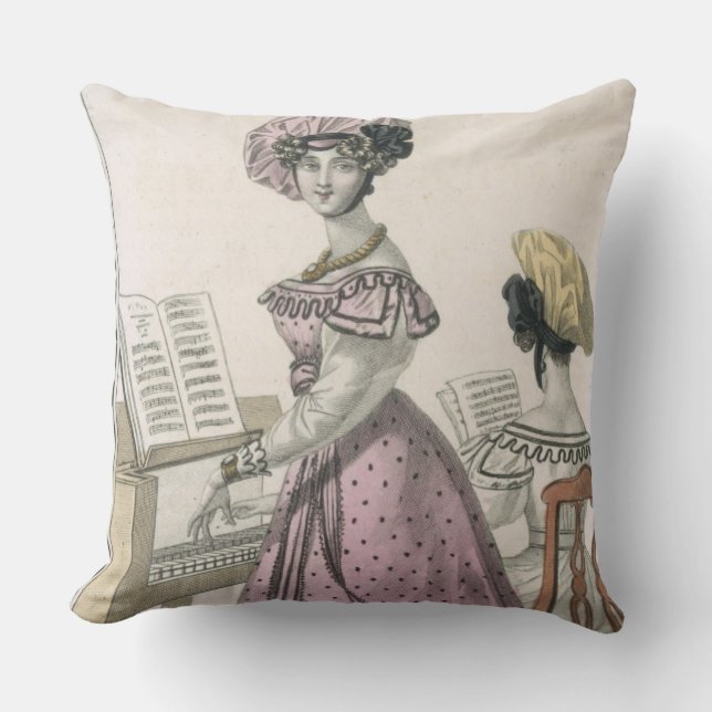 Young Woman in a Pink Organdie Dress Trimmed with Cushion (Front)