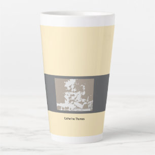 young woman in a yoga pose latte mug