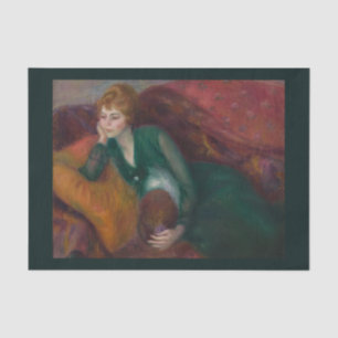 Young Woman in Green, William James Glackens Tissue Paper