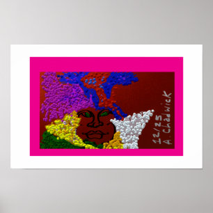 Young Woman in the Flower Mist Poster