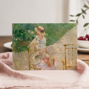 Young Woman Knitting   Berthe Morisot Card