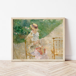 Young Woman Knitting   Berthe Morisot Poster
