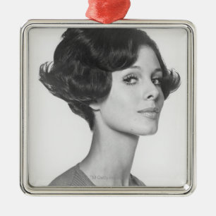 Young Woman Metal Tree Decoration