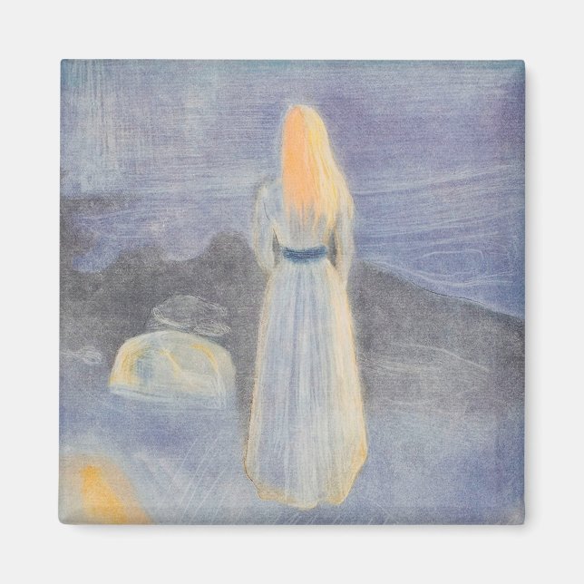 young Woman on the Beach (1896) by Edvard Munch Magnet (Front)