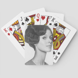 Young Woman Playing Cards