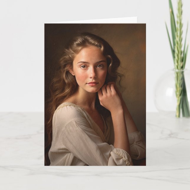 Young woman portrait.  card (Front)