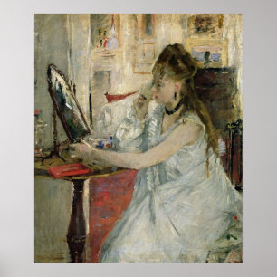 Young Woman Powdering her Face, 1877 Poster