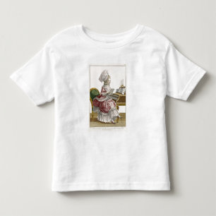 Young Woman Studying Music at her Harpsichord, pla Toddler T-Shirt