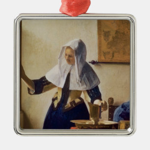 Young Woman with a Water Jug, c.1662 Metal Tree Decoration